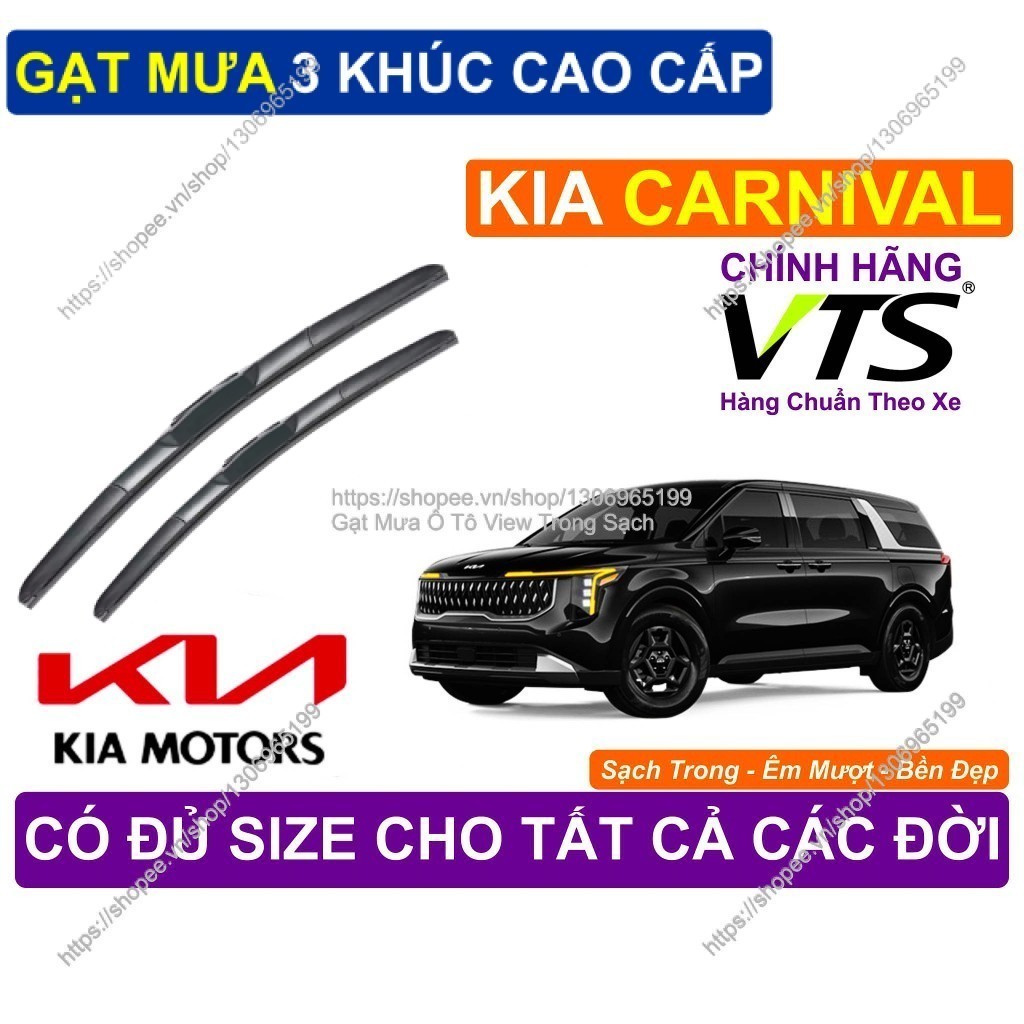 Gạt Mưa 3 Khúc Êm Mượt Kính Lái KIA CARNIVAL, Cặp Gạt Mưa 3 Khúc Kính Lái KIA CARNIVAL,  KIA CARNIVA