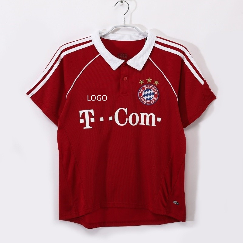 2006 / 07 Bayern Munich Retro Edition Áo bóng đá sân nhà Áo thun nam tay ngắn