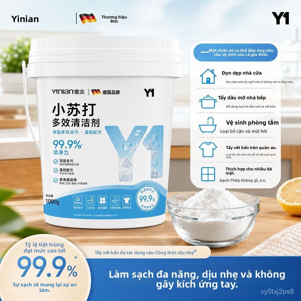 Bột baking soda tẩy dầu mỡ vết bẩn, giặt quần áo đánh giày, làm sạch bếp đa năng, hiệu quả