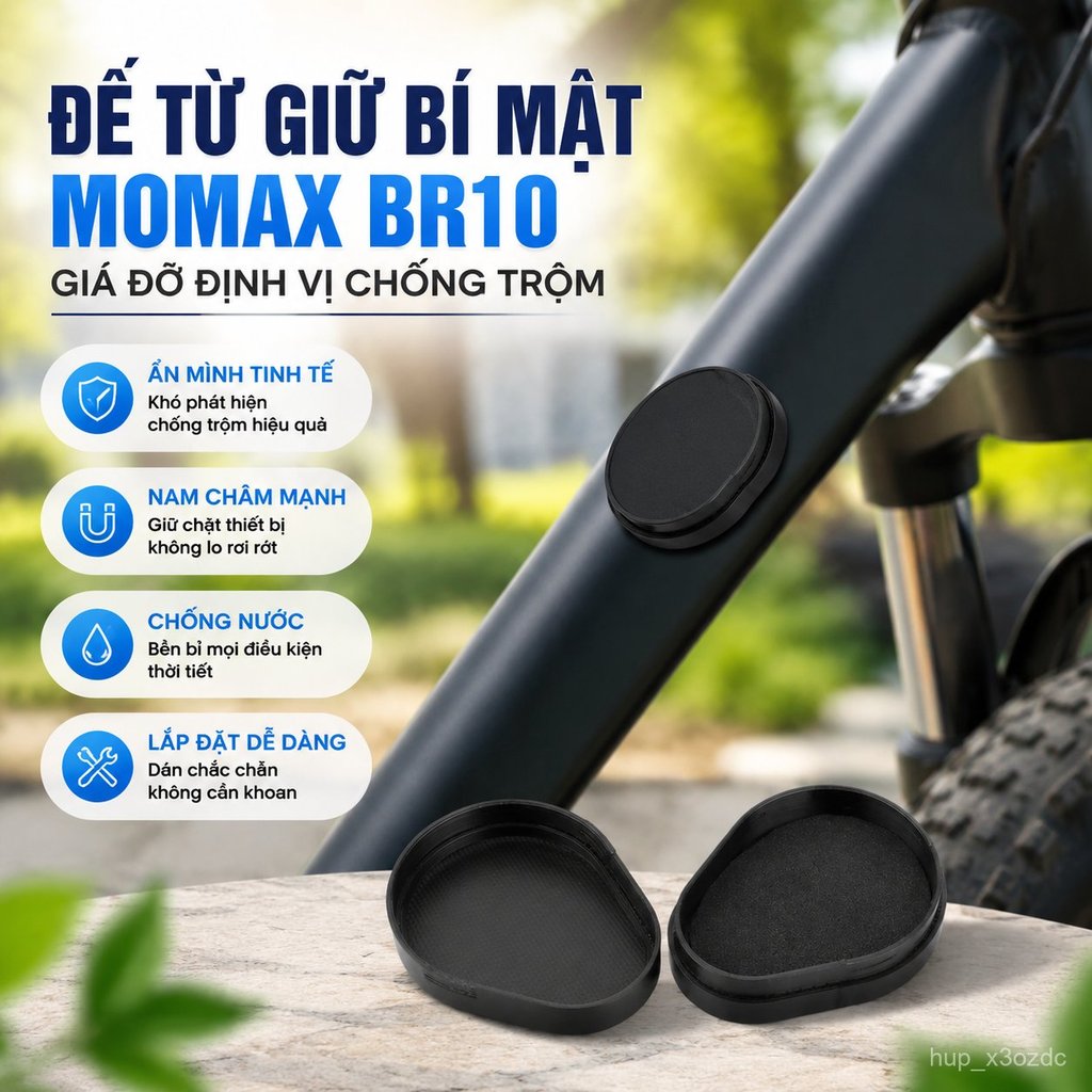 Giá đỡ nam châm cho định vị MOMAX BR10 xe đạp, giấu kín chống trộm, an toàn
