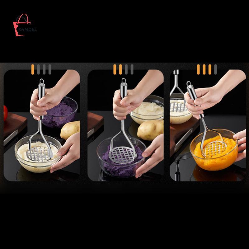 SHNGki Tiện Ích Nhà Bếp Sáng Tạo Bùn Báo Chí Masher Puree Juice Maker Thép Không Gỉ Khoai Tây Máy Ng