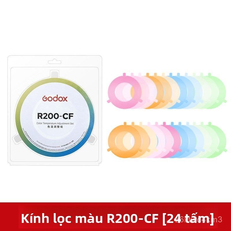 Thẻ màu lọc màu đèn vòng Godox R200 R200-CF điều chỉnh nhiệt độ màu bán chạy