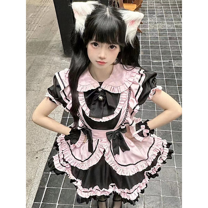 Trang phục cosplay hầu gái mèo dễ thương, bộ đồ hầu gái phong cách 2D, váy cosplay Lolita nữ, váy lo