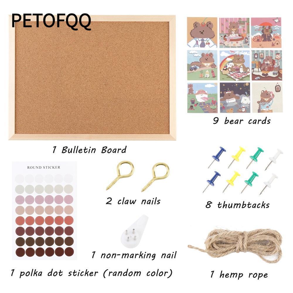 PETOFQ Vision Board Văn phòng Trường học Pin Treo Corkboard