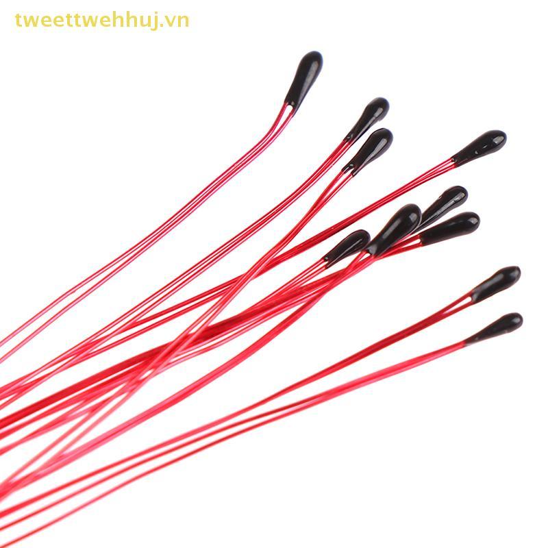 Tweeduj 10 Chiếc Điện Trở Nhiệt Điện Trở NTC MF52B 10K 100K Đầu Dò Dây B3470 B3380 B3950 B3435 B 425