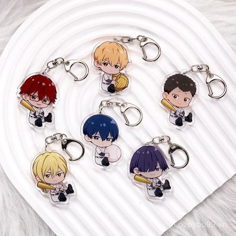 Anime Nhân Vật Pin Amnesia Acrylic Xe Móc Khóa Phụ Kiện Kawaii Túi Charm Ba Lô Mặt Dây Chuyền Móc Kh