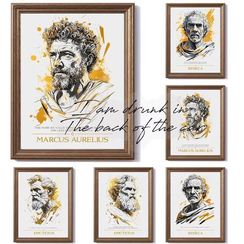 Triết Học Stoic Trích Dẫn Poster Canvas In Marcus Aurelius Seneca Triết Học Nghệ Thuật Treo Tường Tr