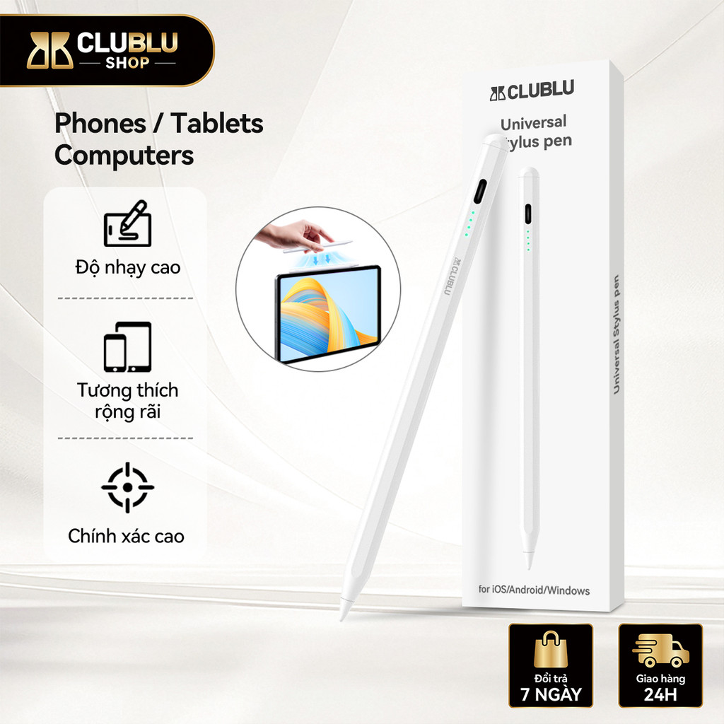 CLUBLU Bút Cảm Ứng 2260 Stylus Pen Tương Thích Mọi Điện Thoại Tablet Pad Hút Nam Châm Cho Vẽ Game