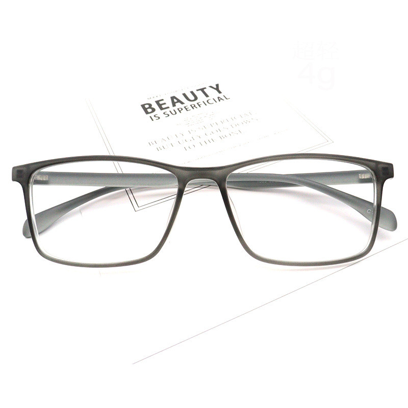 55mm plus Size TR90Black eyeglass frame, lightweight prescription glasses frame, stylish full-frame 