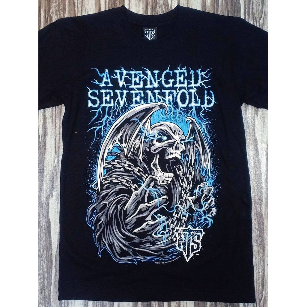 12r105 A7x Avenged Sevenfold Kim Loại Nặng Rock Band Chain Lightning Nts Loại Mới Hệ Thống Áo Thun J