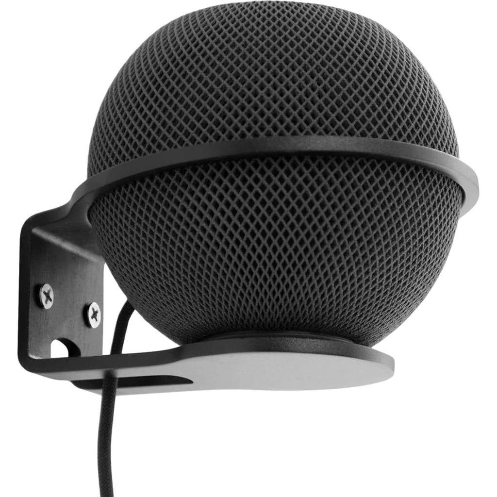 Giá treo tường cho HomePod Mini, Loa mini gắn tường gắn kim loại chắc chắn (Đen)