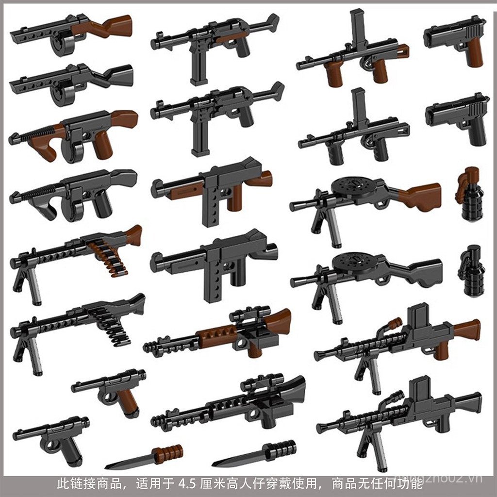 WWIII Quân Đội Đức Minifigure Quân Đội MG42 Thompson Irving Tấn Công Bobosa Khối Xây Dựng Đồ Chơi IR