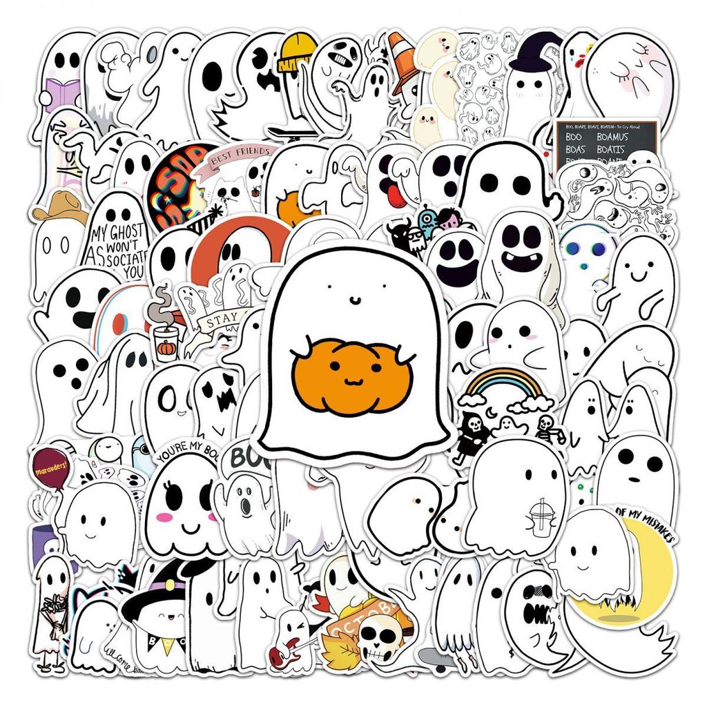 Citysoul 100 Tờ Hoạt Hình Ma Sáng Tạo Dán Độc Đáo Halloween Xe Tay Ga Xe Máy Xe Đạp Xe Dán