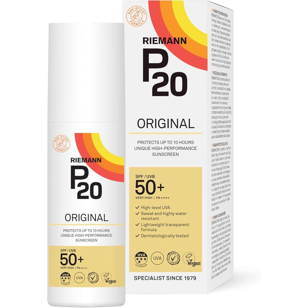 RIEMANN P20 Original SPF50 + Plus Spray 100ml, Chống Nắng Nâng Cao, Hiệu Suất Cao, Bảo Vệ Ba Lần + C