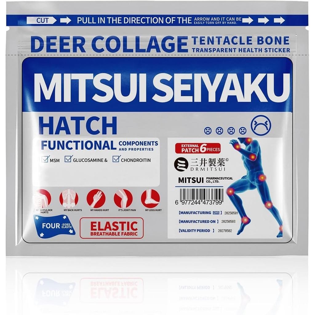DRMITSUI Herbal Hot Compress, 8 giờ sâu thoải mái, Thích hợp cho đầu gối, lưng, cổ, vai, khớp, v.v.,