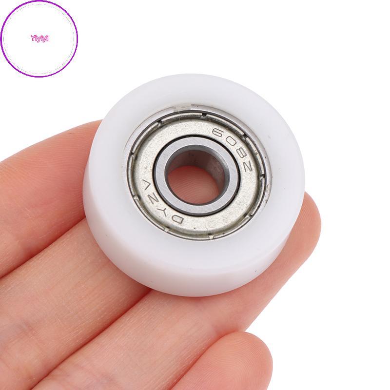 Yiyi 1PC 8 * 30 * 10mm Tiêm Đúc Nylon Vòng Bi Bánh Xe Vòng Bi 608 Con Lăn Bánh Xe Tra Đường Sắt Ròng