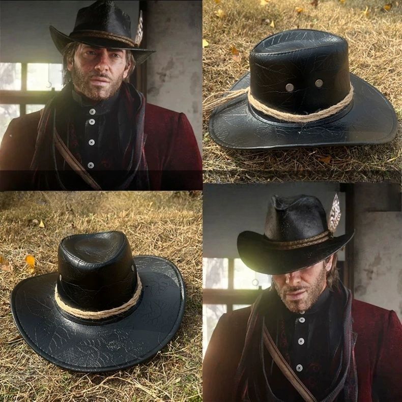 [Sản phẩm mới] Western Big Dartist Eastern Legend Arthur Morgan Cowboy Hat Phim hai chiều Đạo cụ nhâ