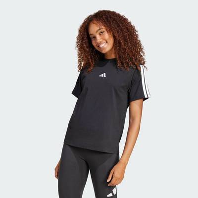 adidas Phong cách sống Áo Thun Cotton 3 Sọc Essentials Nữ Đen JM2393