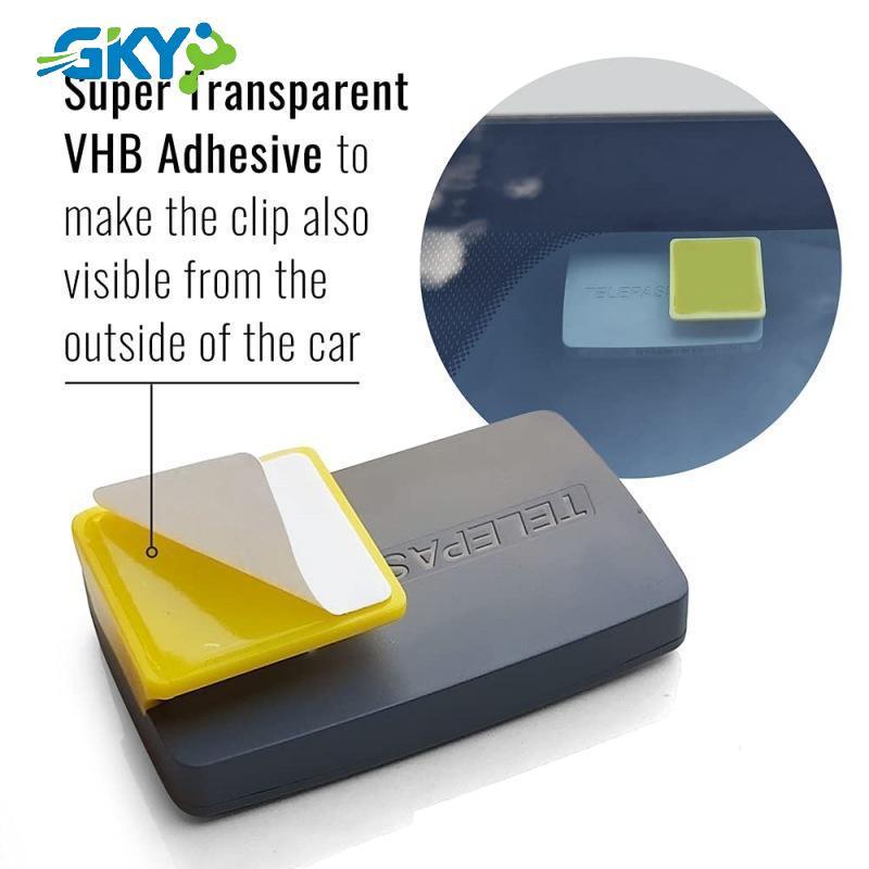 GKY Điện Tử Toll Pass Clip Có Thể Tháo Rời Kính Chắn Gió Toll Pass Giá Đỡ Kẹp Cho Ô Tô Điện Tử Toll 
