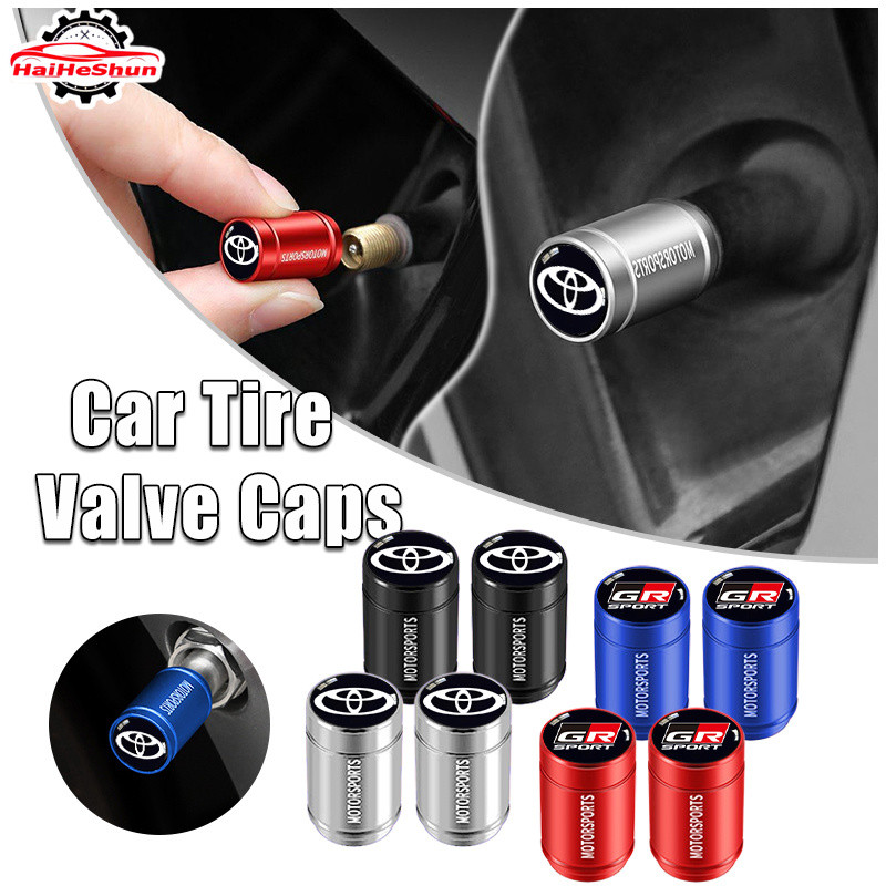 4 Toyota Lốp Xe Ô Tô Chống Bụi Nắp Vít-On Logo Ô Tô Bánh Lốp Nắp Đa Năng Hợp Kim Nhôm Bánh Xe Đai Ốc