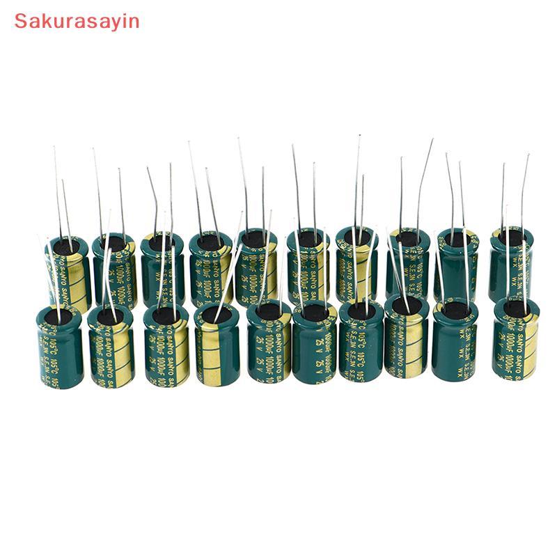{Sakurasayin} 20 Cái 25V1000UF 10MMX16MM Tụ Điện Điện Phân Mới