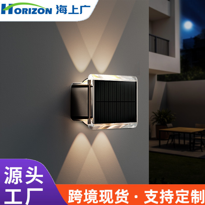 Đèn Năng Lượng Mặt Trời Đèn Rửa Tường Ngoài Trời Chống Thấm Nước IP65 Biệt Thự Sân Quốc Gia Mới Cảm 