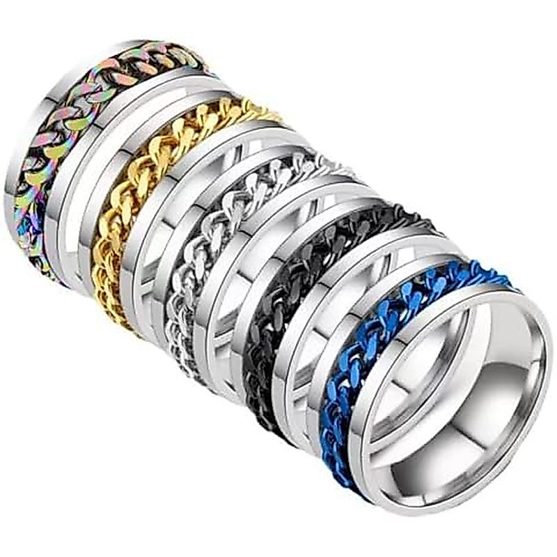 Nhẫn Fidget cho lo âu Fidget Spinner Ring dành cho nam Bộ nhẫn