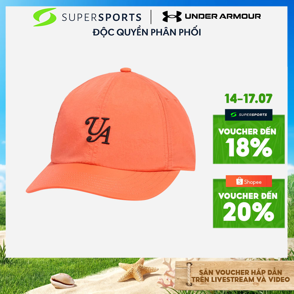 Mũ Lưỡi Trai Nam Under Armour Sportstyle Nylon - Cam - 1389692-847