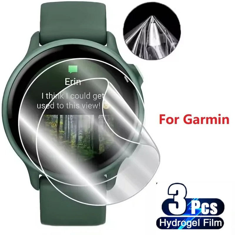 1-3 Chiếc Full Cover Mềm Hydrogel Phim Chống Trầy Xước Cho Garmin Venu X1 SQ 2 4 3S 3 2S 2 Plus Epix