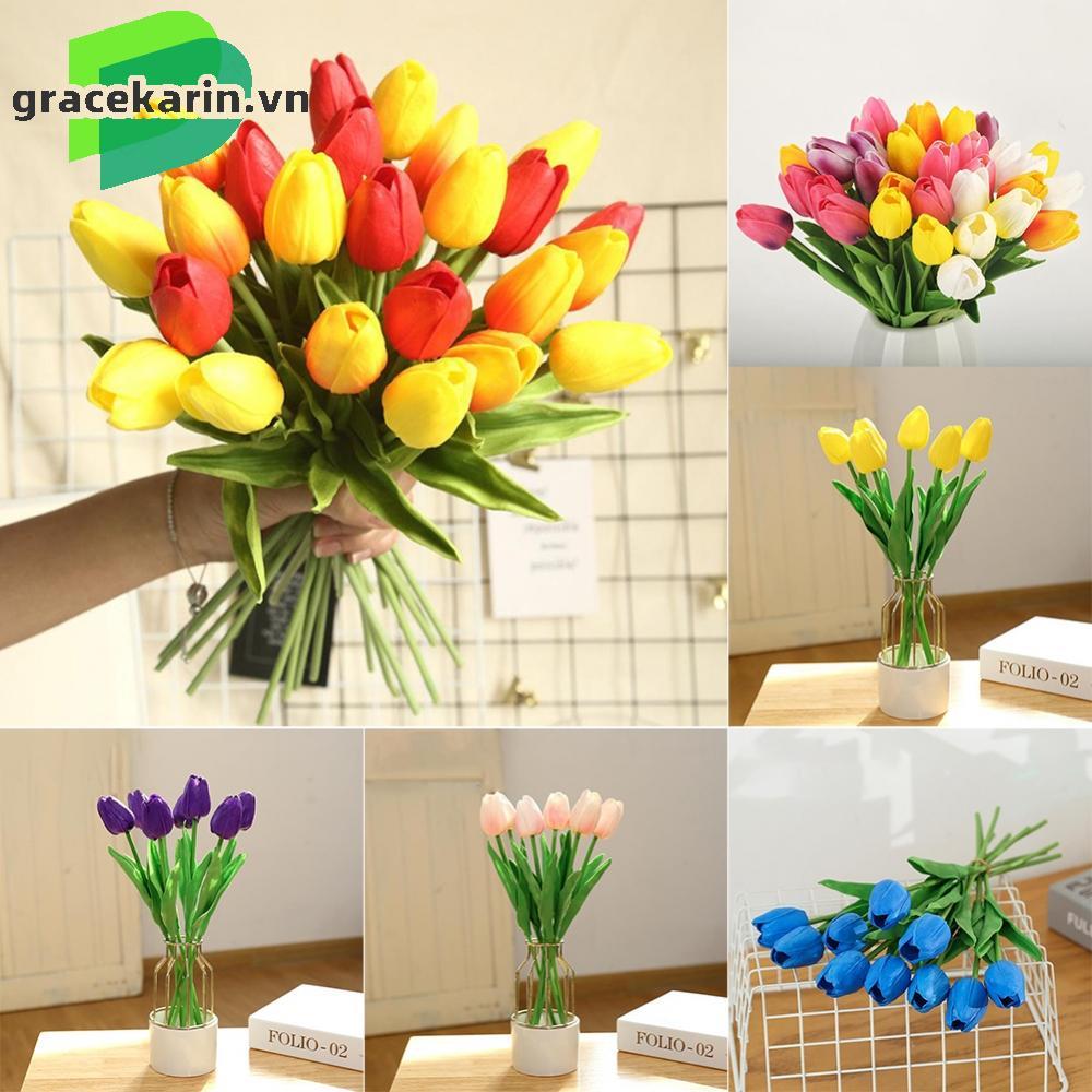 [GRCEKRIN-VN]Sophisticated Tulip Flower Bouquets Realistic Artificial Flowers for Events