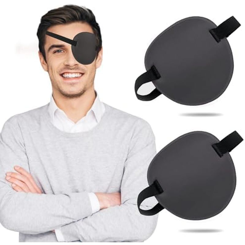 Eye Patch, 2PCS 3D Adjustable Eyepatch, Medical Eye Patches for Right or Left Eye, Amblyopia Lazy Ey