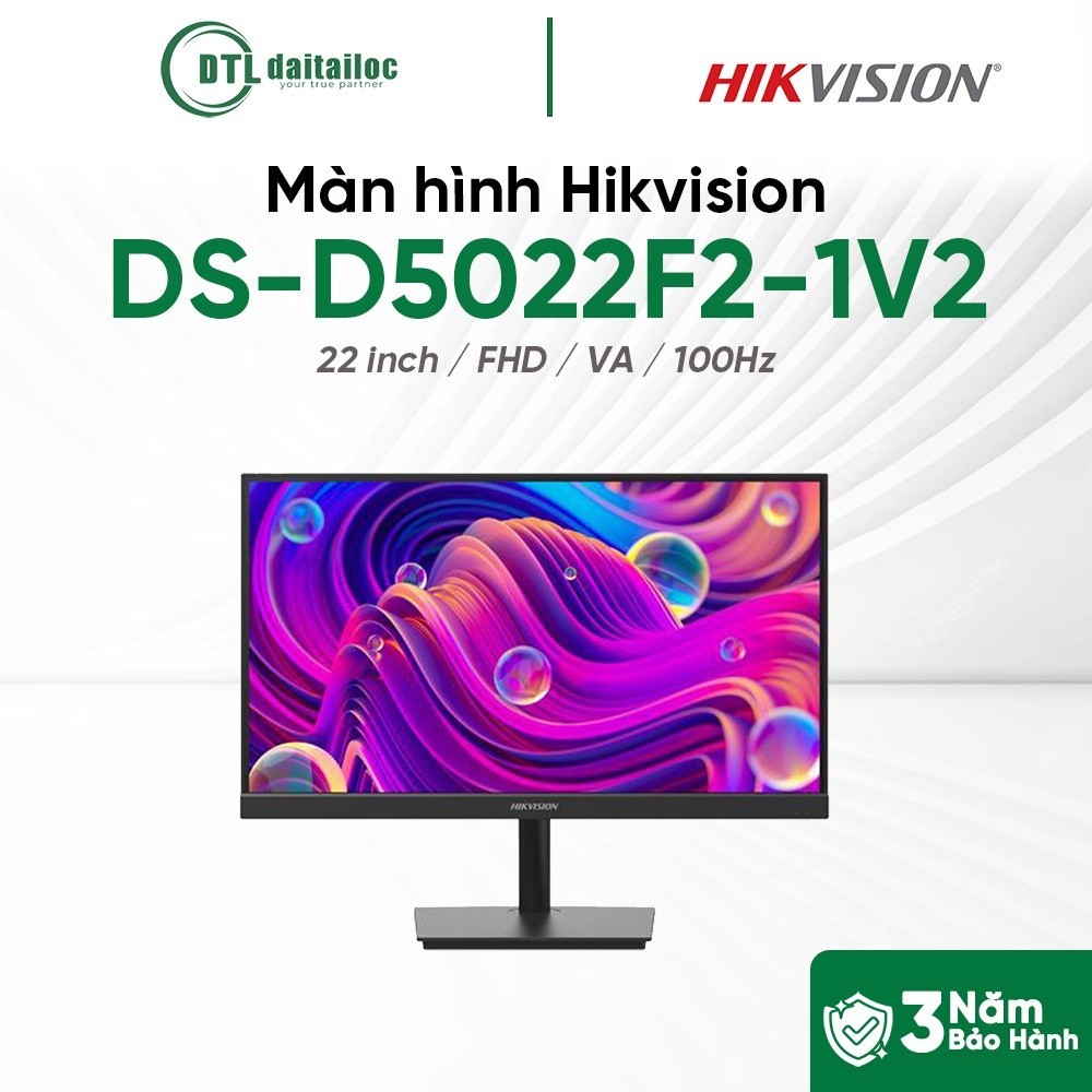 Màn hình Hikvision DS-D5022F2-1V2 21.5 inch FHD VA 100Hz 1ms I Chính hãng I Bảo hành 36 tháng