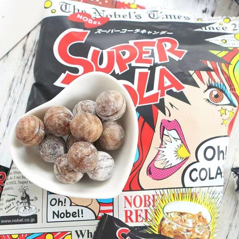 Hàng sẵn có Vận chuyển nhanh nobel nobel Super Sour Lemon Cola Kẹo đầy Kẹo Pop Sour Kẹo cứng26548708