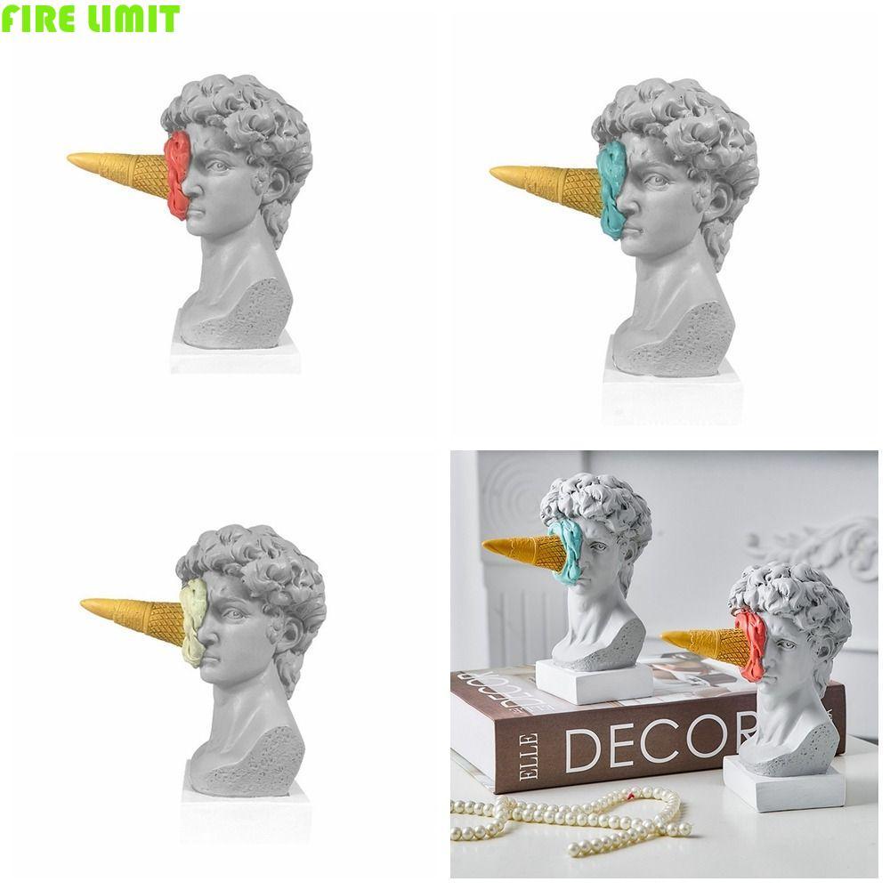 FIRE LIMIT Ice Cream David Figurine, Tượng David David Trừu Tượng, Kem Cơ Thể Nửa Chiều Dài Sáng Tạo