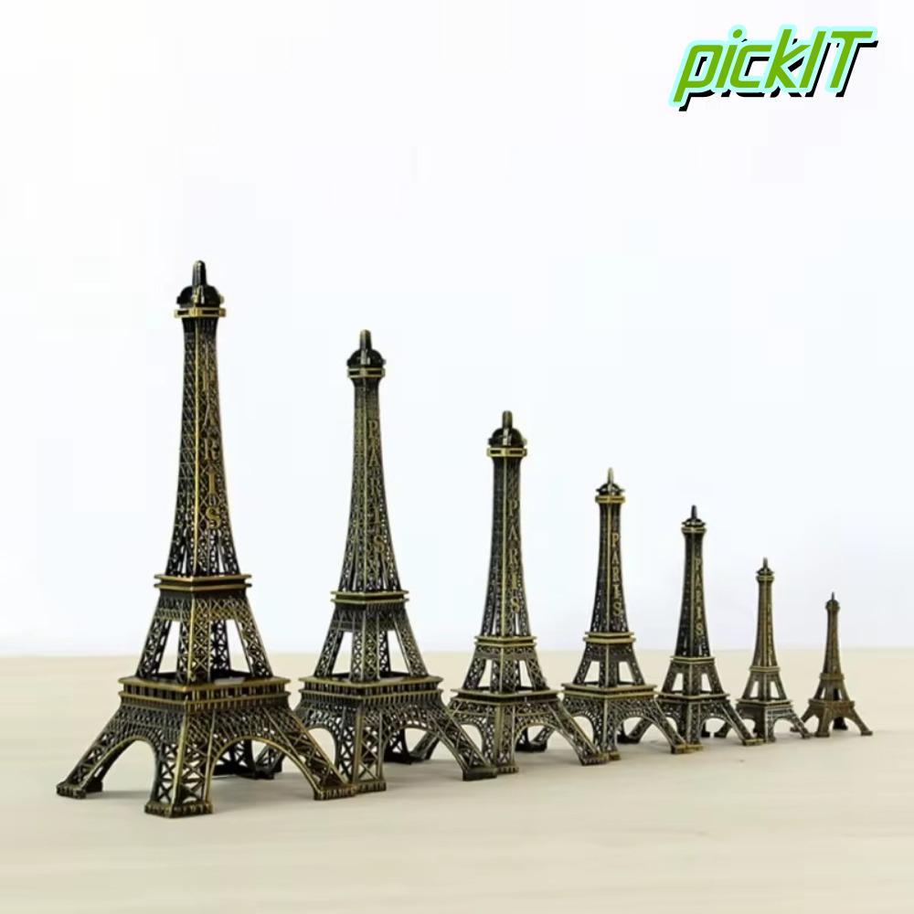 Mô hình tháp Eiffel PICKIT, Tượng tháp Eiffel kim loại 7 kích cỡ, Thiết kế tinh tế bằng đồng có hộp 
