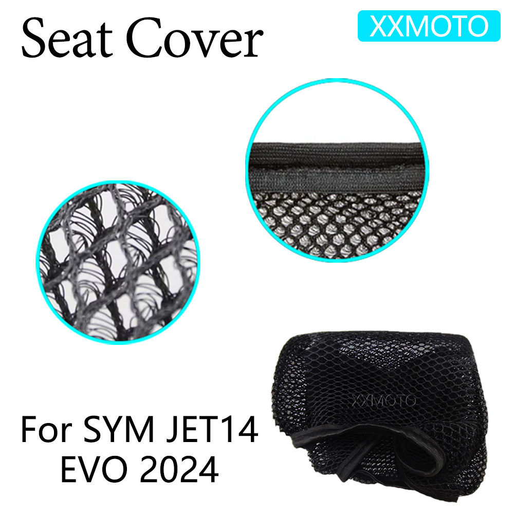 Dành Cho SYM JET14 JET 14 EVO 2024 Vỏ Ghế Xe Máy Lưới Cách Nhiệt Thoáng Khí Vải Chống Trơn Trượt Yên