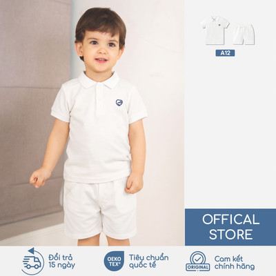 Bộ quần áo cộc tay cổ polo basic BU Baby Ponie Bộ hè bé trai bé gái, bộ đồ trẻ em | PPN130302