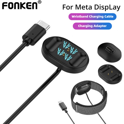 Bộ chuyển đổi sạc Fonken Type C Cáp sạc USB C cho RayBan Me-ta Màn hình dây thần kinh