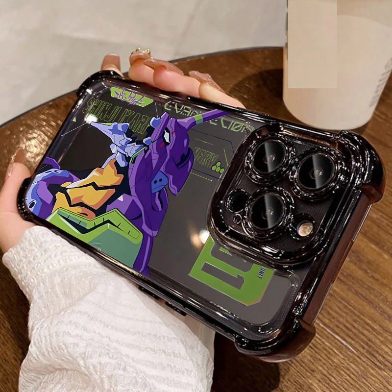 Ốp Điện Thoại Mạ Anime Ikari Shinji Fighter EVA-01 Cho Motorola Moto Edge 50 60 70 Fusion 5G G75 G15
