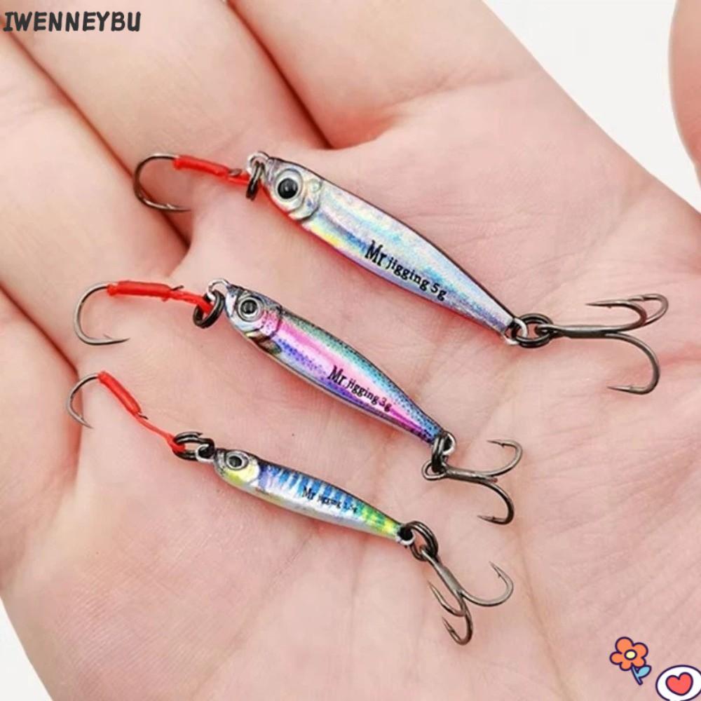 IWENNEYBU Mini Jig Mồi, 1,5g Trọng lượng 3g Bionics Design Micro Jigging Mồi, Mini Bionic Mini Shape