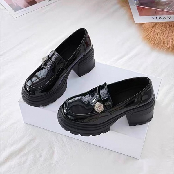 Giày Moka,Loafer nữ cao cấp đế cao 7P hiệu OMM 6058 6/40