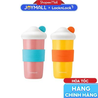 Ly Sứ LocknLock SLB018PIK SLB018YEL, Dung Tích 510ml, Có Nắp Kèm Ống Hút Silicon, Hàng Chính Hãng - JoyMall