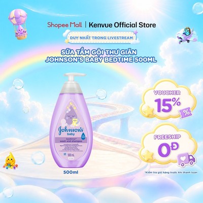 SVIP_Sữa Tắm Gội Thư Giãn Johnson's Baby Bedtime 500ml