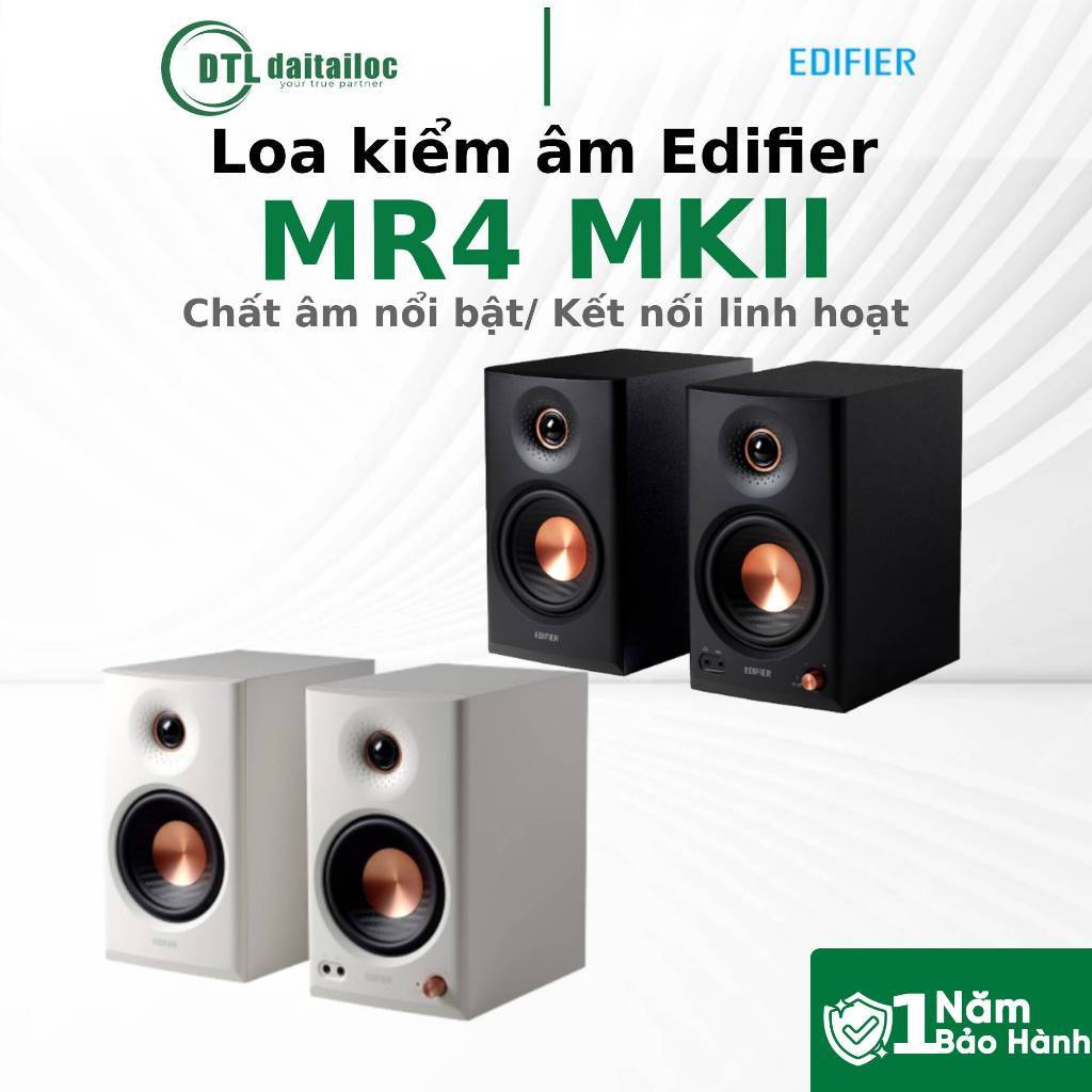 Loa kiểm âm Edifier MR4 MKII Đen Trắng Chất Âm Ấn Tượng | Chính Hãng | Bảo Hành 12 Tháng
