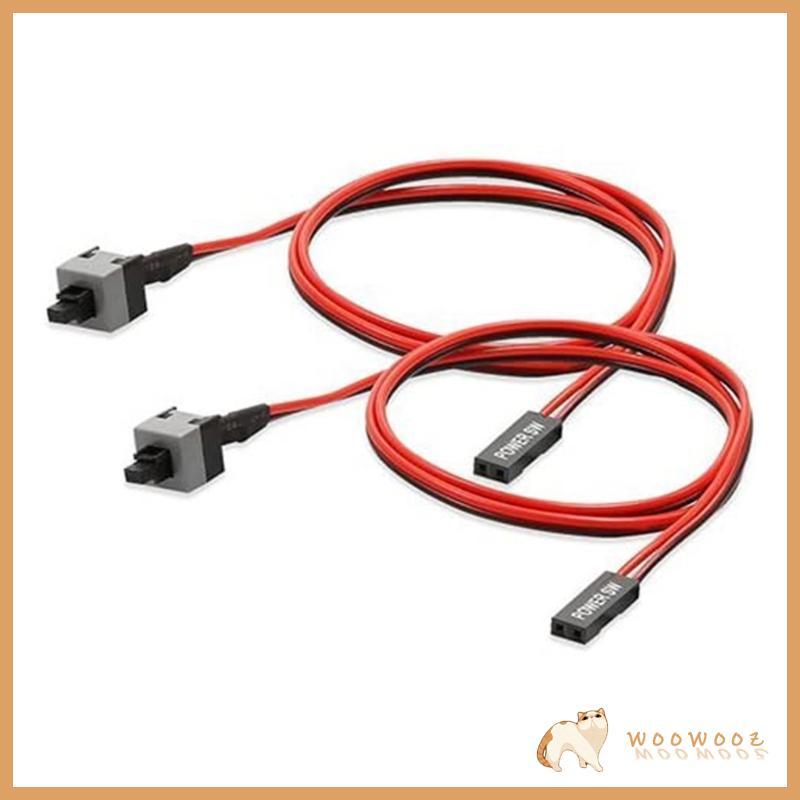 WOOW 2 Pin Máy Tính Switch Line Khởi Động Lại Cáp Khung Xe Boot Line Reset Line Power 2Pk
