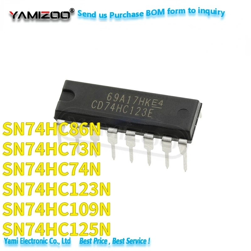 5 CHIẾC SN74HC74N 74HC74 DIP-14 74HC74N SN74HC73N SN74HC86N SN74HC109N SN74HC125N SN74HC123N 74HC86 