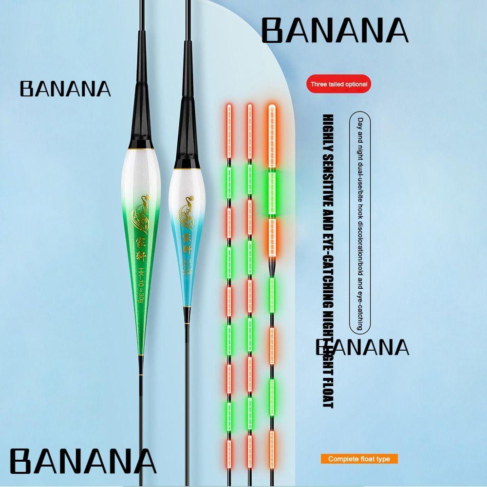 BANANA1 Phao nhẹ, Phao báo tấn công phao câu cá điện tử, 2 ống trôi trượt nhẹ Nano Rock Phao câu cá 