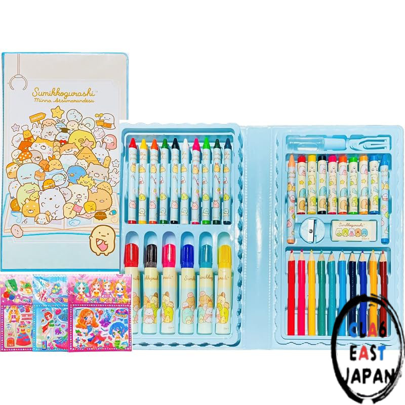 Sumikko Gurashi Book-shaped Stationery Set - 42 Types, Drawing Set, Stationery + 1 Sticker, Drawing 