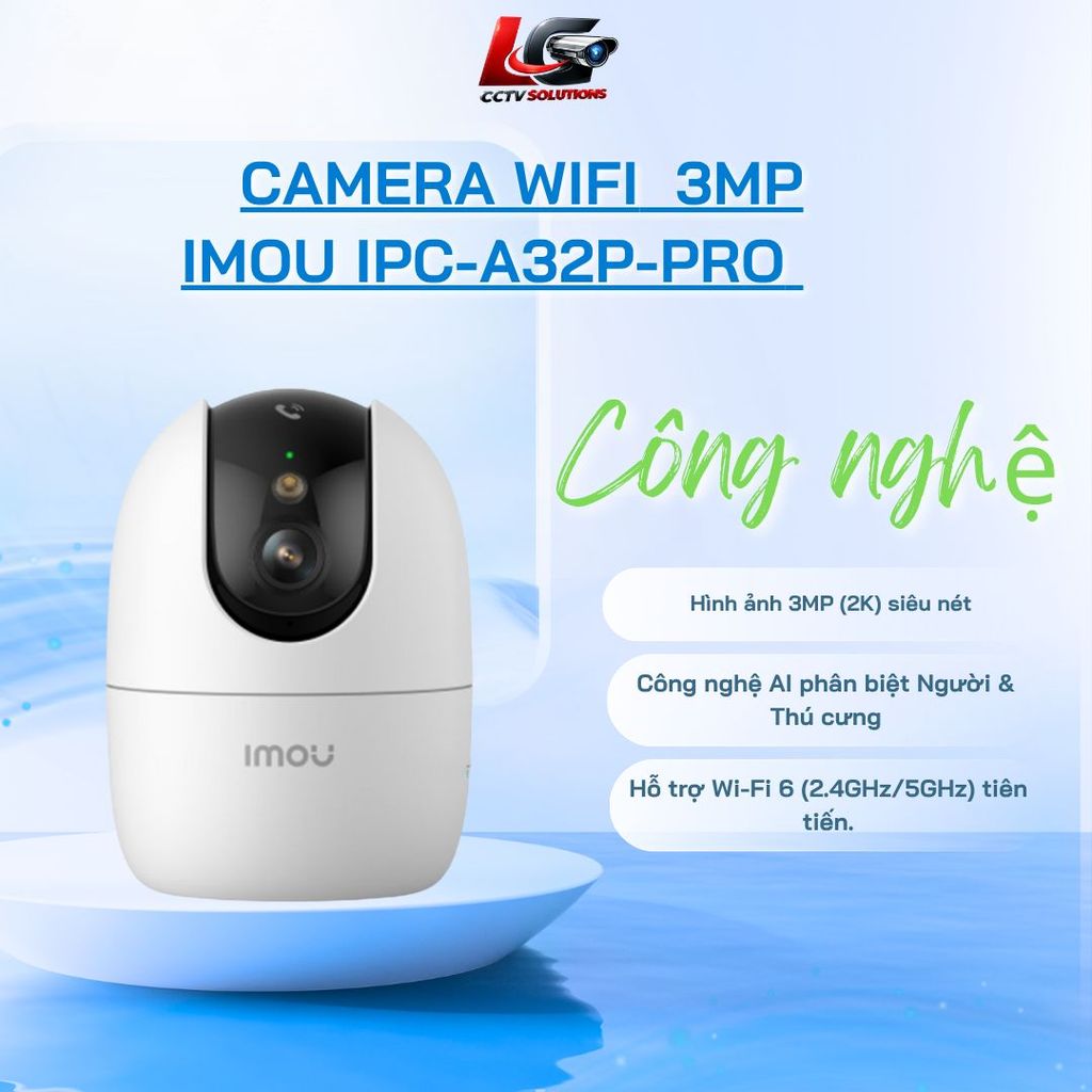 [CHÍNH HÃNG] Camera Wi-Fi Trong Nhà IMOU Ranger 2 Pro A32P (3MP 2K) & A52P (5MP 3K), Wi-Fi 6