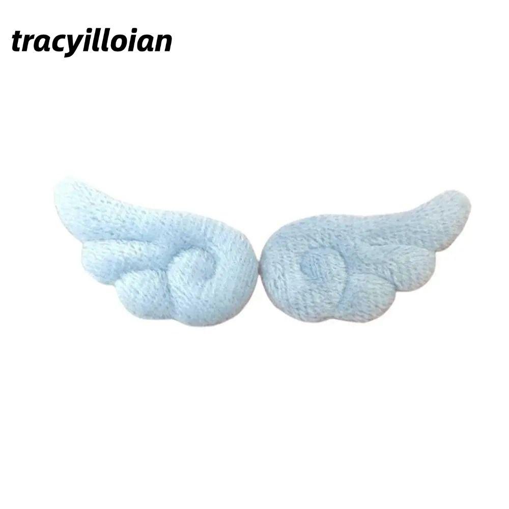 TRACEILLOIAN 1 Đôi Cánh Thiên Thần Mặt Dây Chuyền, Phong Cách Y2K Ngọt Ngào Đôi Thiên Thần Trâm Cài,